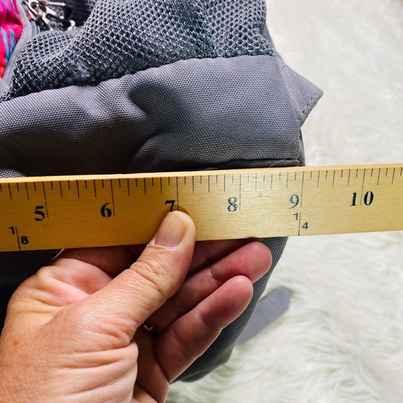 Adidas Load Spring Stipes Backpack School Bag Gray Pink Orange Blue - Picture 12 of 13